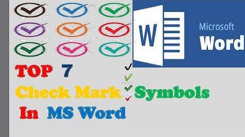 7 Check Mark Symbols✅✔☑𐄂 Shortcut Keys For MS Word | TOP 7 Amazing Check Mark Symbols Shortcut Keys.