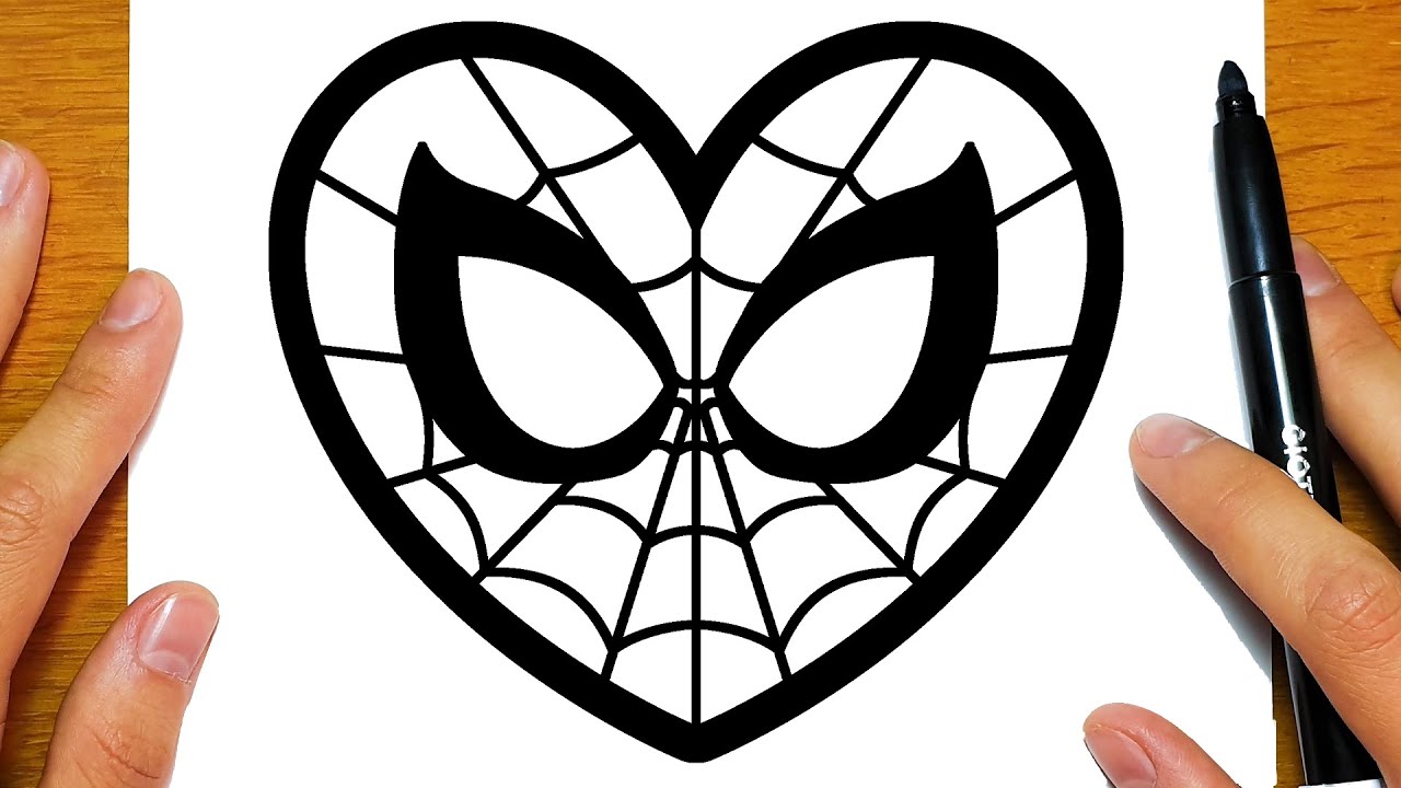 COMO DESENHAR HOMEM-ARANHA (SPIDER MAN) CORAÇÃO | Desenhos fáceis - YouTube