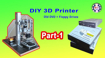 How to make Diy 3D printer with old DVD + Floppy drives at home very easy to build part-1|Redh tech