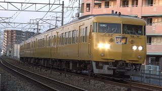 【4K】JR山陽本線　快速サンライナー117系電車　ｵｶE-07編成