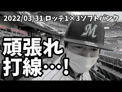 【3月31日】ロッテ対ソフトバンク 今シーズン初現地。打線頑張って下さい！池田選手、廣畑選手、佐藤奨選手、プロ初出場おめでとうございます！