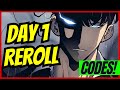 Reroll guide global launch solo leveling arise all codes fast