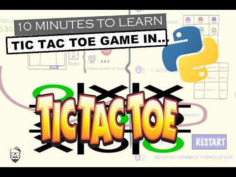 10 minutes to code Tik Tak Toe Game in Python Tkinter with full coding ...