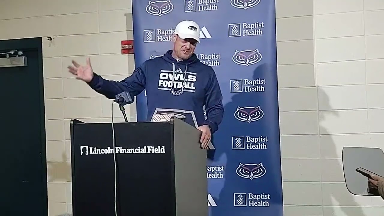 Florida Atlantic Coach Tom Herman Postgame vs Temple 11/16/24