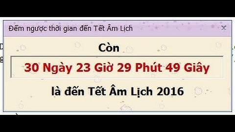 [VB.NET] - Hướng dẫn code đồng hồ đếm ngược thời gian đến Tết Âm Lịch 2016 - Bằng C#