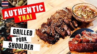 Authentic Thai Grilled Pork Shoulder Steak Recipe (Kor Moo Yang / คอหมูย่าง) 😋 thai pork neck recipe