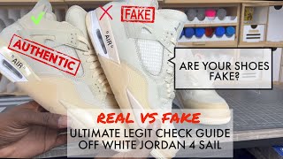 ULTIMATE LEGIT CHECK GUIDE | OFF WHITE JORDAN RETRO 4 SAIL | ARE YOUR SHOES FAKE?