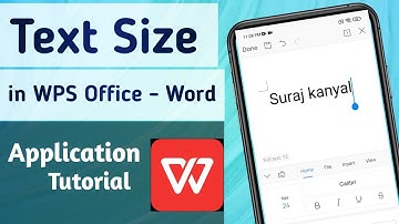 How to Increase & Decrease Text Size in Word Document File on WPS Office Word App