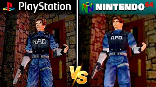 RESIDENT EVIL 2:  PlayStation VS. Nintendo 64 🔥 || Comparativo Gráfico⚡ || Jugamer