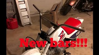 Pitbike build Ep:2  New handlebars install!!