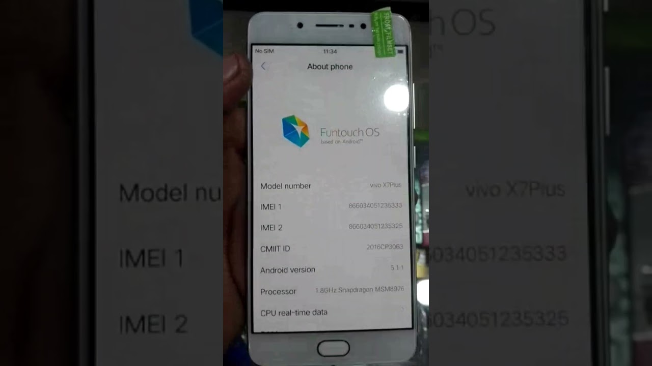 VIVO X7Plus 6 gb 128 Rom 