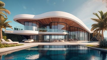 Blender with Stable Diffusion XL - Luxurious modern mansion - img2img