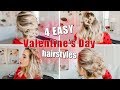 4 Easy Valentine's Hairstyles for medium length hair ❤️