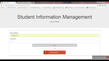 04-Student Information Management Admin Authentication Panel