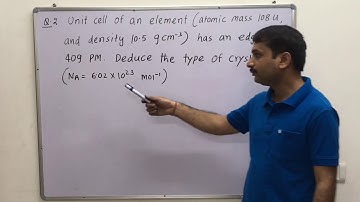1.7-Density of Cubic Crystal unit cell, solid state, class 12th