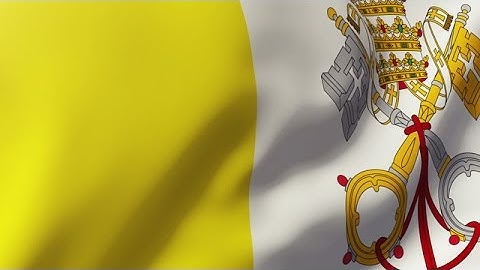 Vatican City Flag Waving In The Wind. Looping Sun Rises Style. Animation Loop Stock Animation