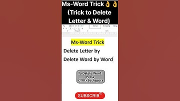 Ms-Word Trick🔥#Delete Letter & Word Shortcut Key in Ms-Word#msword#mswordforbeginners#mswordtutorial