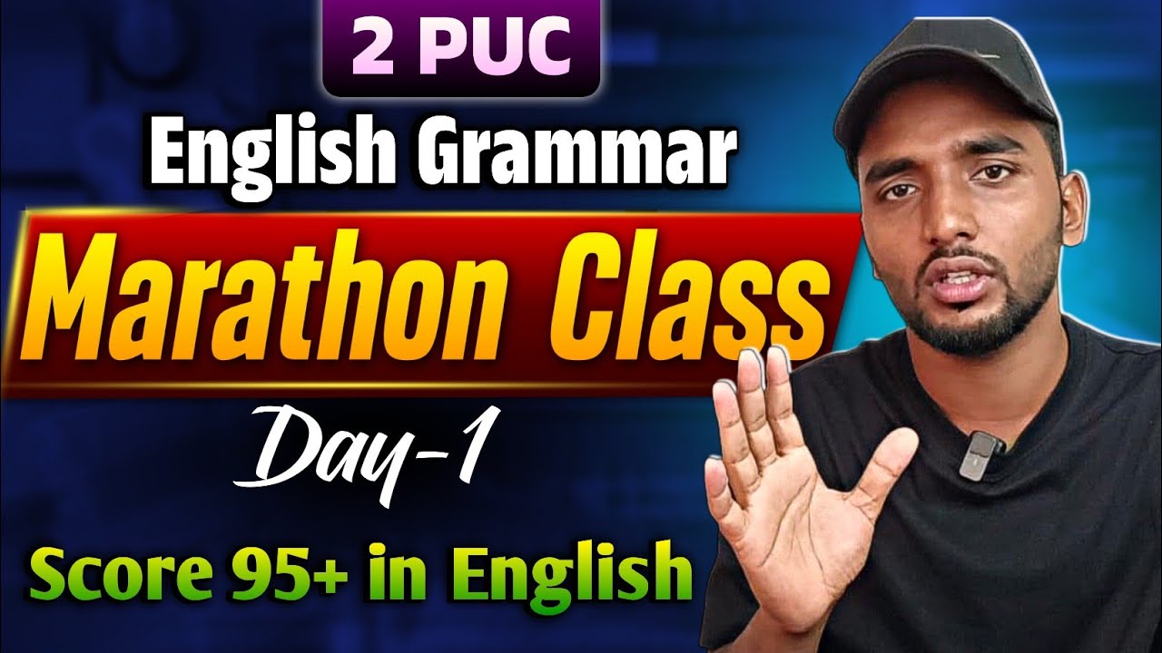 2 PUC English Grammar Marathon Class Day-1 | 2 PUC Board Exam 2026