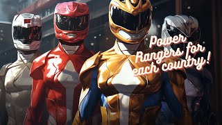 I Ask AI To Create Power Ranger Characters for Each Country! (Canon Event)