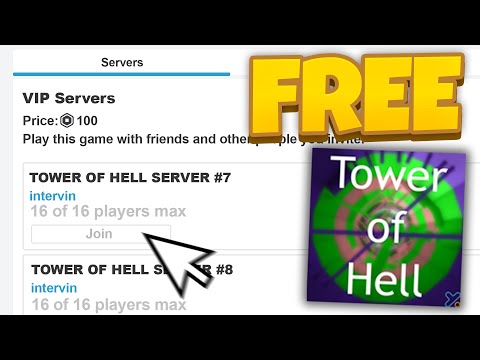 Roblox Tower Of Hell Free Vip Servers 2020 Youtube - how to make a private server in roblox tower of hell