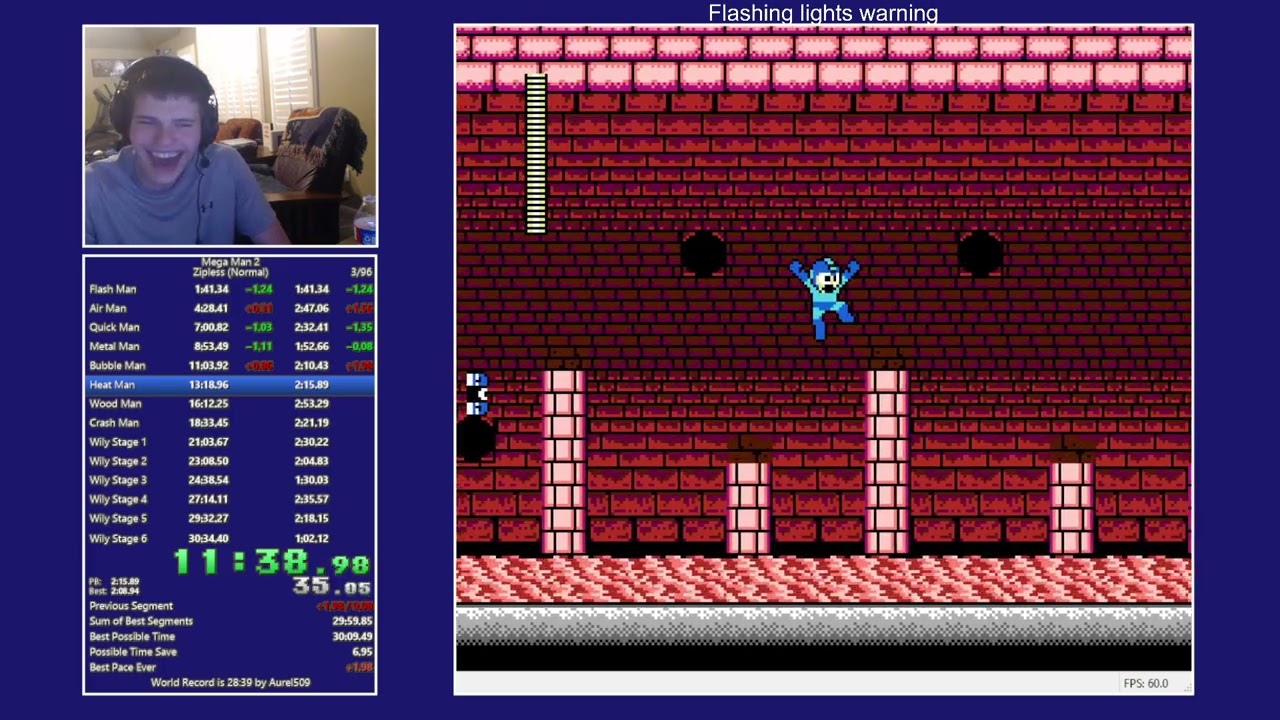 [30:13] Mega Man 2 - Any% (Normal, Zipless) Speedrun