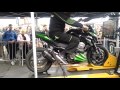 Kawasaki Z800 au banc d'essai #motorshow Seclin