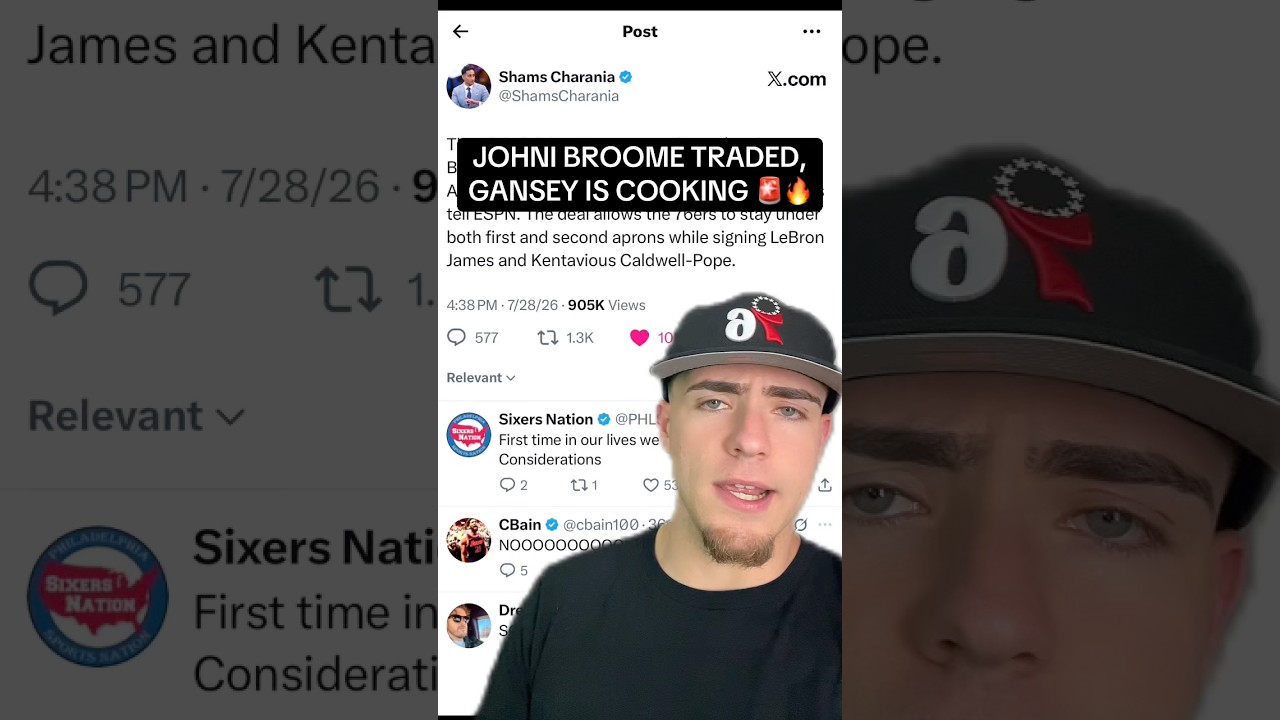 SIXERS TRADE JOHNI BROOME… MIKE GANSEY IS ABSOLUTELY COOKING!!! #76ers #Sixers #NBA
