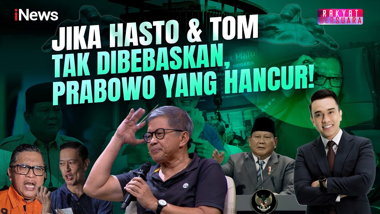 Rocky Gerung: Jika Abolisi Tom Lembong dan Amnesti Hasto Tak Keluar, Prabowo yang Jatuh