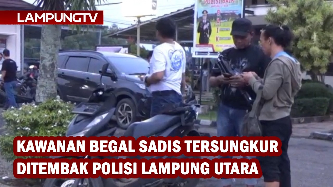 Kawanan Begal Sadis Tersungkur Ditembak Polisi Lampung Utara