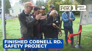County officials celebrate finished Cornell Road safety project in Washington Co.