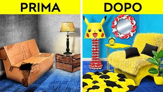 RINNOVA LA STANZA CON I POKEMON || Decorazioni Economiche VS Costose con 123 GO! CHALLENGE