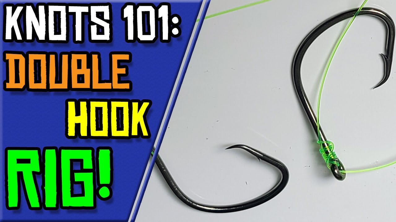 How To Tie a Double Hook Snell Rig for BIG Catfish Baits! 