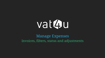 VAT4U - Manage Expenses - Overview