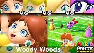 Mario Party Superstars Daisy vs Peach vs Rosalina vs Birdo in Woody Woods