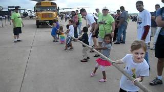 Momodzilla The Greatest Pulls A Yellow Bus