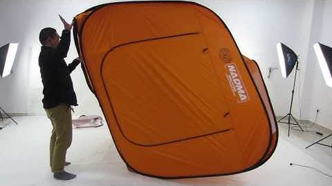 How to fold away the pop up relief tent