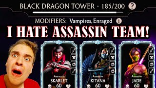 MK Mobile. Fatal Black Dragon Tower 185. I Hate This Tower So Much...