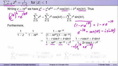 Week6Lecture1  Infinite series of complex numbers