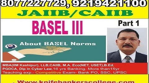 BASEL III Introduction For JAIIB CAIIB By kamal Sir EXplain in Easy way