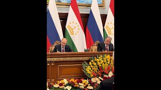 картинка: Нишасти матбуотӣ сарони кишварҳои Ҷумҳурии Тоҷикистон ва Федератсияи Русия