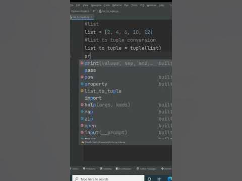 Python code to convert List into tuple | #datatype #list #tuple #python ...
