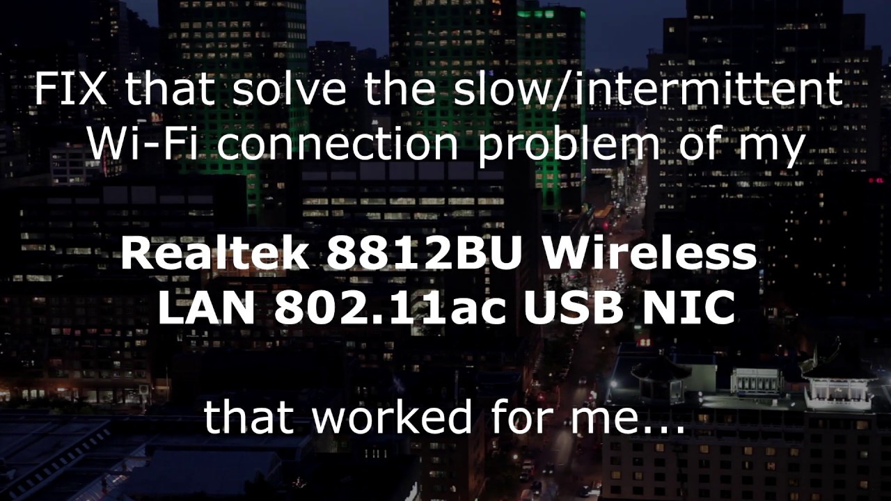 realtek 8812bu wireless lan 802.11ac usb nic not associated