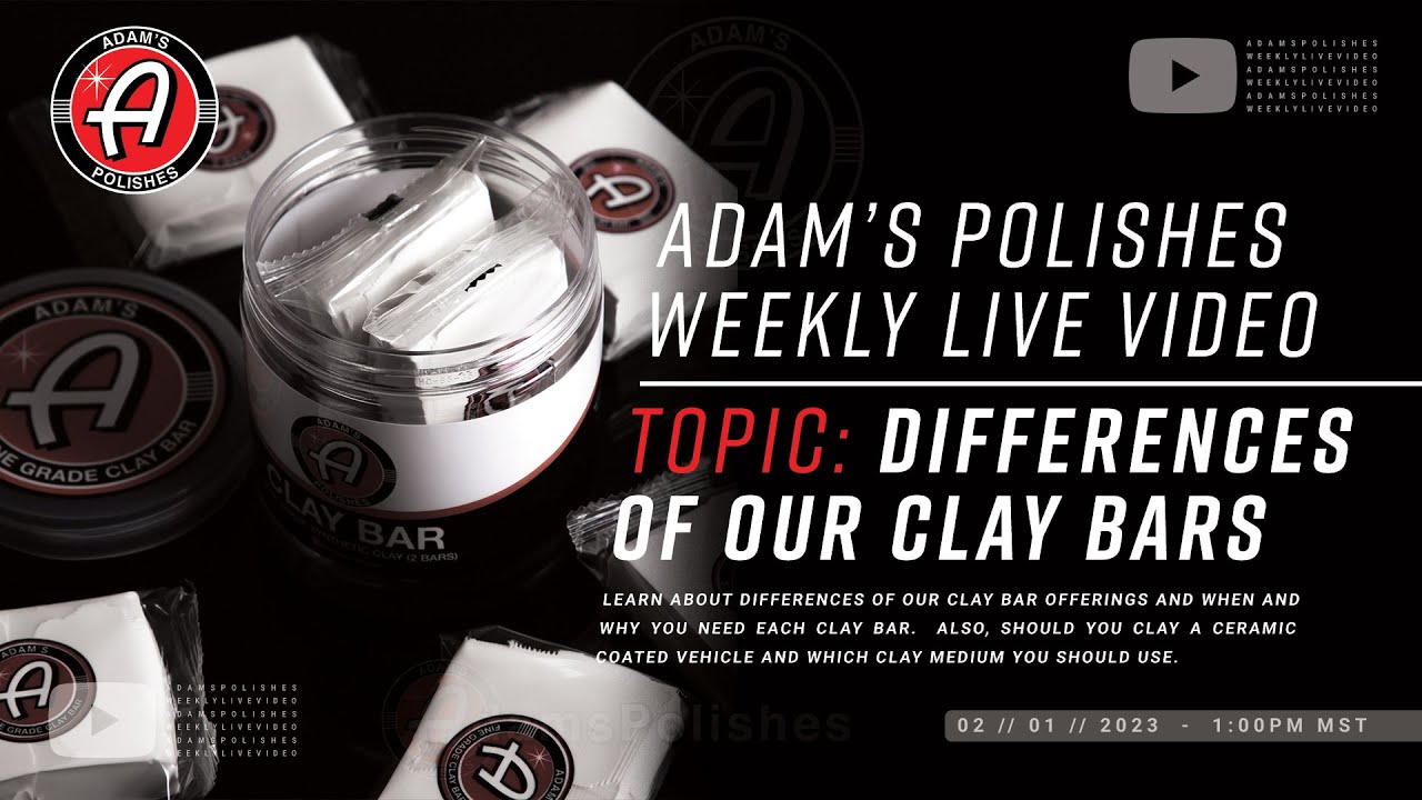 Adam's Polishes Fine Grade Clay Bar & Detail Spray Kit