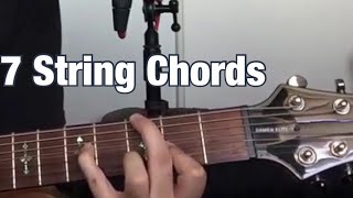 useful chord shapes on the 7 string guitar