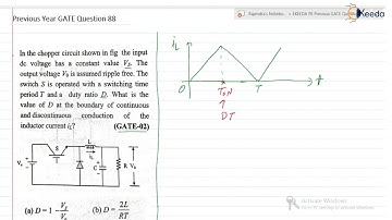 Mastering Power Electronics : GATE Previous Year Problems Solving | Question 88