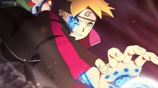 Boruto creates Rasengan Unison with the help of kawaki to destroy Boro's upper portion.