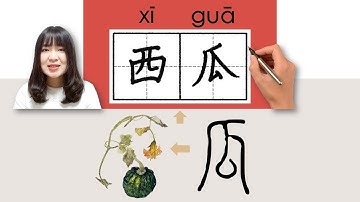 【NEW HSK3】_#HSK2#_How to Pronounce/Say/Write:西瓜/xigua/(watermelon) Chinese Vocabulary/Character
