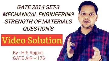 GATE 2014 (ME SET-3) SOM Question