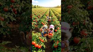 Outclass Kittens Picking Juicy Tomatoes! 🍅🐾”