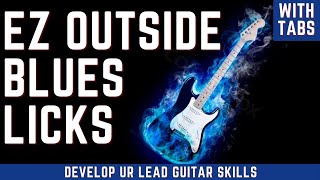 EZ Blues Licks that add Outside Notes for Different Tones: with TABS screenshot 1
